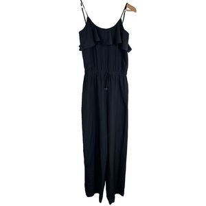 Michael Kors Spaghetti‎ Strap Black Sleeveless Jumpsuit Size Small - UNHEMMED